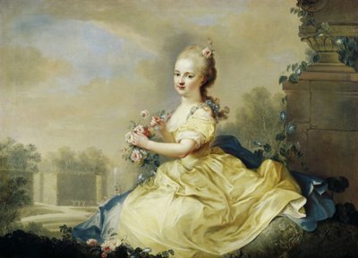 Portrait of princess Maria Josepha Hermengilde of Liechtenstein (1768-1845), later Esterházy by August Friedrich Oelenhainz